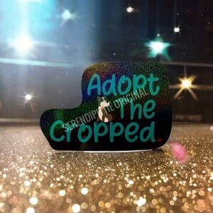 Pit bull Bully Sticker, Adopt the Cropped, APBT Pittie Pibble Decal 4 pcs